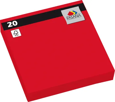 Produktbild von Fasana 221383 JALAPENO RED 20 Servietten, 33 x 33 cm, 3-Lagig, 1/4 Falzung, Metsä Tissue Napkin Collection