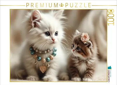 Produktbild von CALVENDO Puzzle Katzenmomente | 1000 Teile Lege-Größe 64x48cm Foto-Puzzle für glückliche Stunden