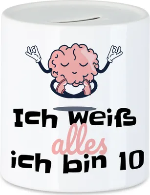 Produktbild von Ich Weiß Alles Ich Bin 10 Spardose Geschenkidee 10. Geburtstag Humorvoll Sarkastisch