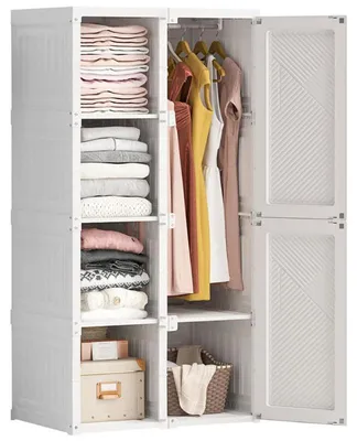 Produktbild von Garderobe ADUP-022, mit Kleiderstange, 50 x 69 x 136 cm, weiß