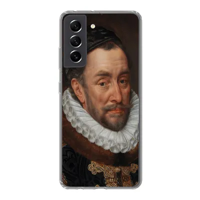 Produktbild von MuchoWow® Handyhülle Schutzhülle Hülle für Samsung Galaxy S21 FE Wilhelm von Oranien - Gemälde von Adriaen Thomasz. Silikon Softcase Handy Hülle - Mobiltelefonhülle