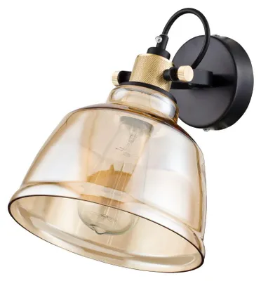 Obrázok produktu pre Nástenná lampa IRVING čierno-jantárová 1xE27x40W sklo rozmery: 27x20x25 cm IP20 Maytoni
