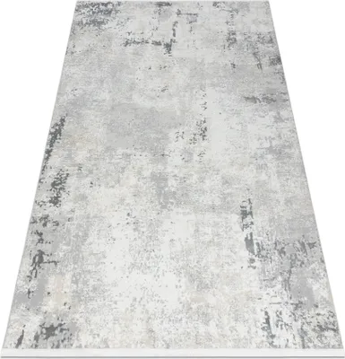 Produktbild von Moderner Teppich DUKE 51378 creme / grau - Beton, Stein strukturiert, sehr weich, Fransen Grau 200x290 cm