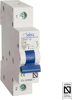 Image de Disjoncteur Solera 1p 16a Cbm116 Protection Magnétothermique Résidentielle/tertiaire - Solera