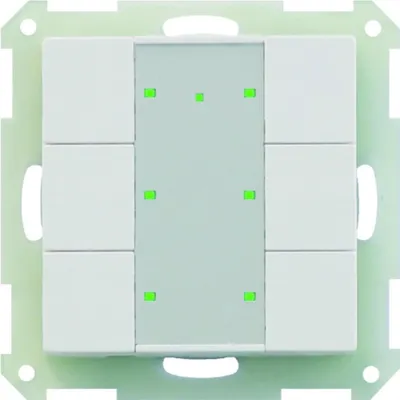 Immagine prodotto di Sensore a pulsante MDT KNX, 6 vie Plus, bianco puro lucido, 1 pz.