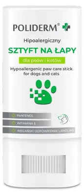 Image de Bâtonnet hypoallergénique POLIDERM pour les coussinets des chiens et des chats – 14,5 g
