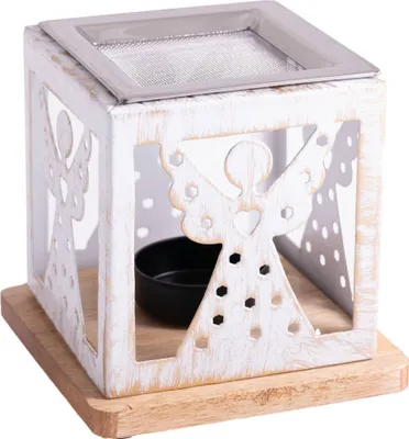 Produktbild von Räucherstövchen Schutzengel aus Eisen 10x10cm Weihrauchbrenner Räuchergefäß