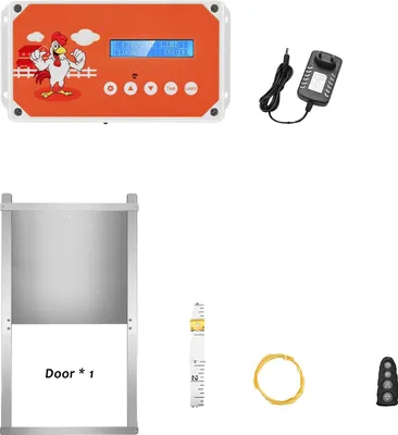 Obrázek produktu pro Automatické dveře do kurníku, elektronické časové ovládání, snadná instalace, BÍLÁ
