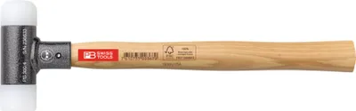 Immagine prodotto di PB Swiss Tools Martello anti-rimbalzo, con inserti in nylon, manico in legno di noce americano, 32 mm