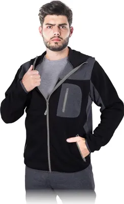Produktbild von Herren Sweatjacke in Schwarz/Grau L
