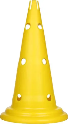 Zdjęcie produktu dla Merco Multi stożek z otworami żółty wysokość/szerokość 52 cm