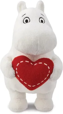 Immagine prodotto di MOOMIN 61554 Moomin peluche con cuore 16,5 cm