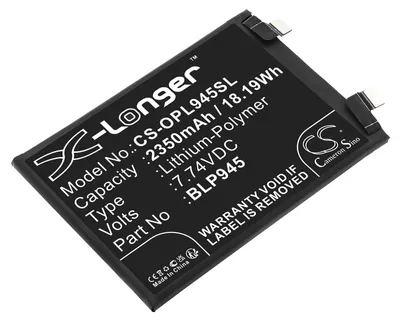 Obrázek produktu pro TECHTEK Baterie kompatibilní s [OnePlus] 10T 5G, ACE Pro, Ace Pro 5G, CPH2413, CPH2415, CPH2417, CPH2419, PGP110 nahrazuje BLP945