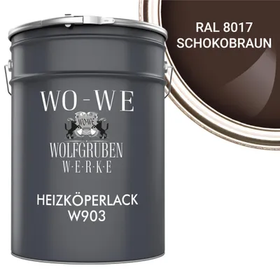Produktbild von Heizkörperlack Heizungsfarbe Heizkörperfarbe W903 Schokobraun RAL 8017 - 10L