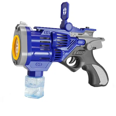 Imagen del producto de Pistola de burbujas, juguete electrónico para niños, con música y luces, color azul