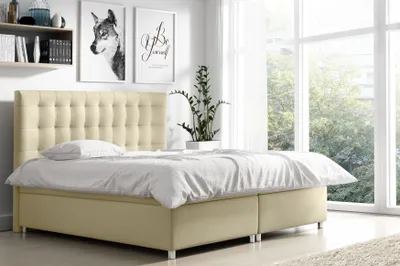 Produktbild von Boxspringbett BENNA , Pocket Matraze Topper , 140 x 200 cm , ( Creme - Endo 7701 )