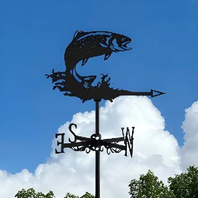 Produktbild von Metallischer Windspieler mit Tiermotiv - Schmiedeeiserner Gartenornament für Draußen - Dekoration für Dachgärten & Innenhöfe