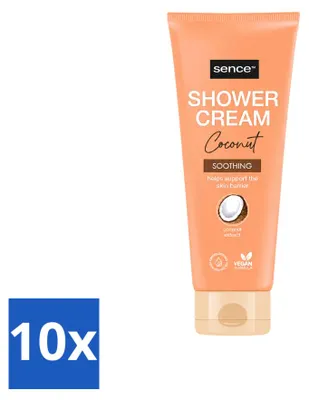 Produktbild von 10 x Sence Coconut Douchecreme - Pflegend - 200 ml - Vorteilspackung - 10 Stücke