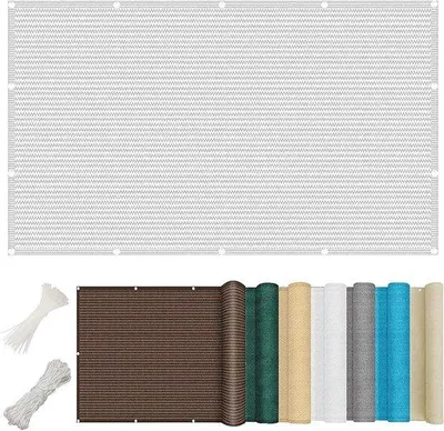 Produktbild von Terrassenschutzscheibe - Sitzplatzschild - UV- und Wetterfest - 100 x 250 cm - Weiß