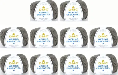 Zdjęcie produktu dla 10 motków DMC Merino Essentiel-4 – wysokiej jakości przędza typu aran, skład: 50% wełna merynosowa i 50%.poliakryl , nr 8149 (kolor 859)
