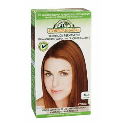 Imagen del producto de Corpore Tinte 6.43 Castaña 140ml, producto orgánico
