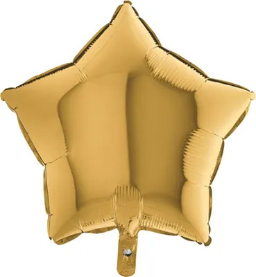 Produktbild von 18"/Ø46cm Stern Folienballon Uni | Gold