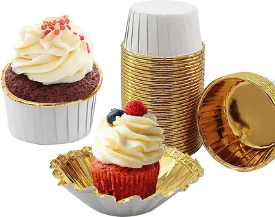 Obrázok produktu pre Zlaté muffinové formičky na cupcake 50 ks
