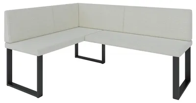 Produktbild von Eckbank Akiko NINA Metal [] -168x128 RECHTS-INARI 22- Stoff|Eckbankgruppe für Ihrem Esszimmer|Küche|modern|Sitzecke|Essecke