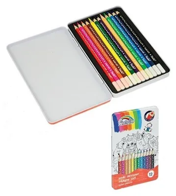 Produktbild von Fiorello Kredki Ołówkowe Super Soft 12 kolorów Metalowe Etui