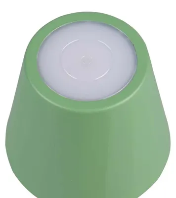 Image de Lampe de table LED, métal, intensité lumineuse variable, vert, batterie, tactile, H 21cm