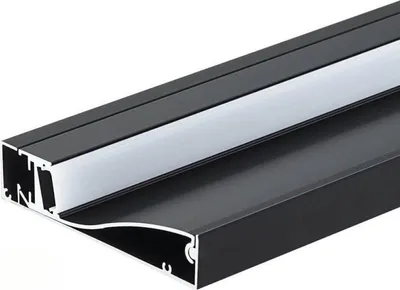 Produktbild von Aluminiumprofil Sockelleiste Farbe Schwarz 2M für LED-Streifen 10mm