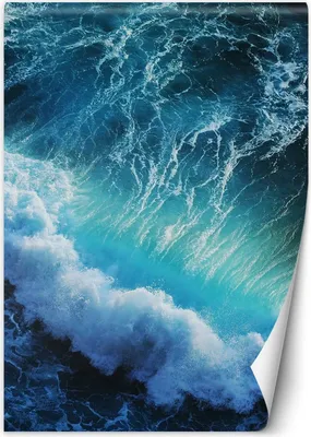 Produktbild von Vlies fototapete Stürmisches blaues Meer 100x140 cm Feeby Blau inkl. Kleber einfache Montage