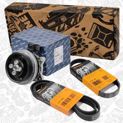 Produktbild von ET ENGINETEAM PW0010VR1 Wasserpumpe + Keilrippenriemensatz für VW GOLF VI (5K1) Golf V Schrägheck (1K1) Polo Schrägheck (6R1, 6C1) TOURAN (1T1, 1T2)