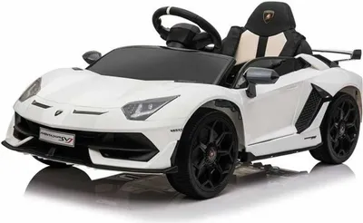 Image de Voiture électrique pour enfants RunRunToys Lamborghini Aventador Blanc