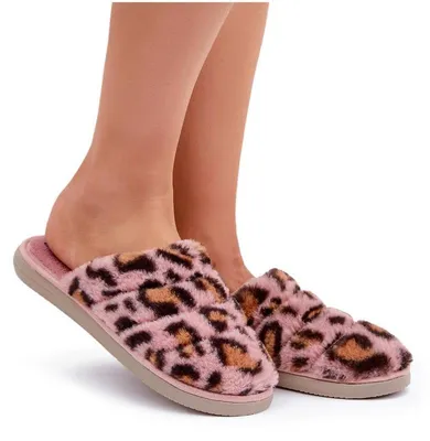 Produktbild von Flauschige Damen Hausschuhe Leopard Inblu EK000008 Rosa 35