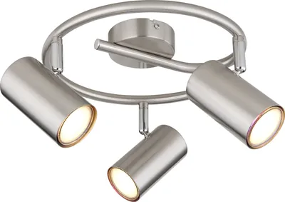 Zdjęcie produktu dla GLOBO 57914-3N, Nikiel, Chrom, Metal, IP20, I, GU10, LED