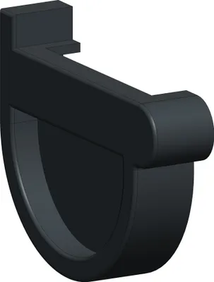 Produktbild von Dachrinne Halbrund 60mm Einzelteile | Endstück Endkappe Links Anthrazit | Kunststoff PVC Fallrohr DN60 | Gartenhaus Carport Terasse