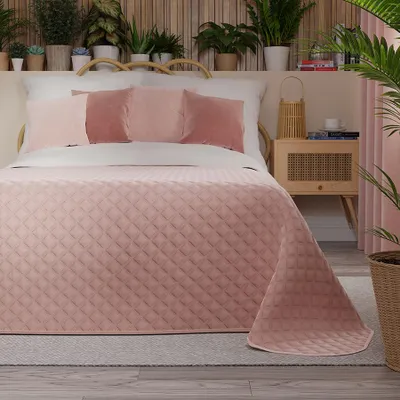 Obrázek produktu pro MARKIZETA VELVI Dekorativní přehoz na postel, rozměr 170x210cm, barva 004 pudrově růžová VELVI0/NAP/004/170210/1