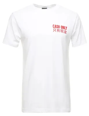 Obrázok produktu pre Mister Tee – Pánske tričko „Cash Only“ TN1734 (4XL) (biele)