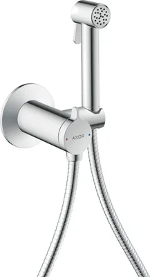 Immagine prodotto di hansgrohe AXOR Bidette Showers Bidette Douchette à main 1jet EcoSmart, ronde, pour eau mitigée, avec support de douche et flexibles de douche 1,25m, 29242000, 29242000