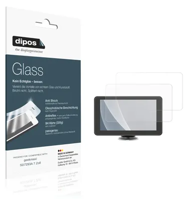 Obrázok produktu pre 2 ochranné fólie pre zariadenie geekmaxi SD7293A, 7 palcov, matná povrchová úprava - proti nárazom, 9H tvrdosť, fólia typu dipos Glass, vyrobená z plastického skla