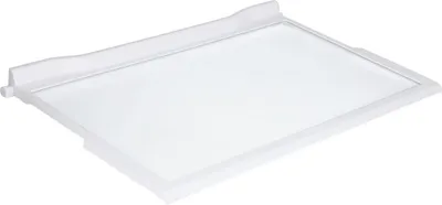 A clear, professional studio shot of a refrigerator shelf.
