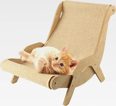 Produktbild von Katzen Sisal Stuhl, 2-in-1-Katzenkratzstuhl Aus Für Haustiere, Sisalkratzer, Haustierbettsofa, Ultimatives Katzenkratzer-Loungebett Zum Schutz Von Möbeln, Katzen-Kitty-Trainingsspielzeug