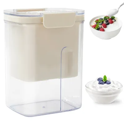 Produktbild von Griechischer Joghurt Sieb Greek Yogurt Maker 1100ml Kapazität Waschbar Molkeabscheider mit Deckel Wiederverwendbarer Joghurtfilter