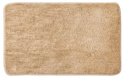 Produktbild von Badematte, Badteppich, Bettvorleger, rutschfeste Badematte, saugfähige Duschmatte, waschbare Fußmatte für Wohnzimmer, Schlafzimmer und Badezimmer, 50 x 80 cm, beige