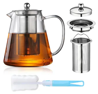 Produktbild von Teekanne Glas 1300ML Borosilikatglas mit Siebeinsatz spülmaschinenfest