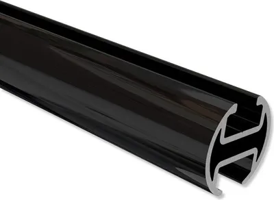 Produktbild von Interdeco Innenlaufprofil 20 mm Ø, Profilstange für Innenlauf Gardinenstangen, Schwarz, 100 cm