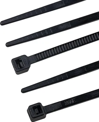Produktbild von alca® Kabelbinder 100 Stk. schwarz, 2,5x150 mm Zugfestigkeit 8kg, temperaturbeständig & UV-beständig für Innen- und Außen Kabelbefestigung, aus Nylon 6.6
