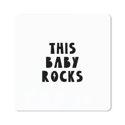 Produktbild von MuchoWow® Mauspad Mousepad Zitate - Dieses Baby rockt - Baby - Kinder - Sprichwörter 20x20 cm - Mousepads - Maus Mat - Pad - Mausunterlage - Desk Mat - Bureauartikeln
