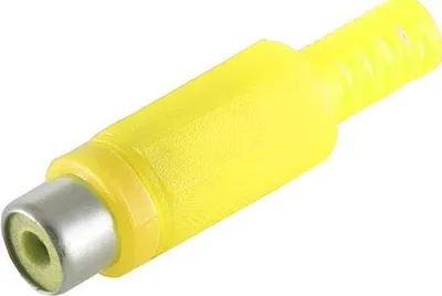 Produktbild von shiverpeaks BASIC-S Cinchkupplung, Kunststoff, gelb zum selber löten, im Polybeutel mit Eurolochung (BS51500-Y)